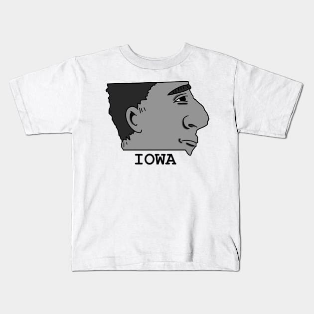 A funny map of Iowa 2 Kids T-Shirt by percivalrussell